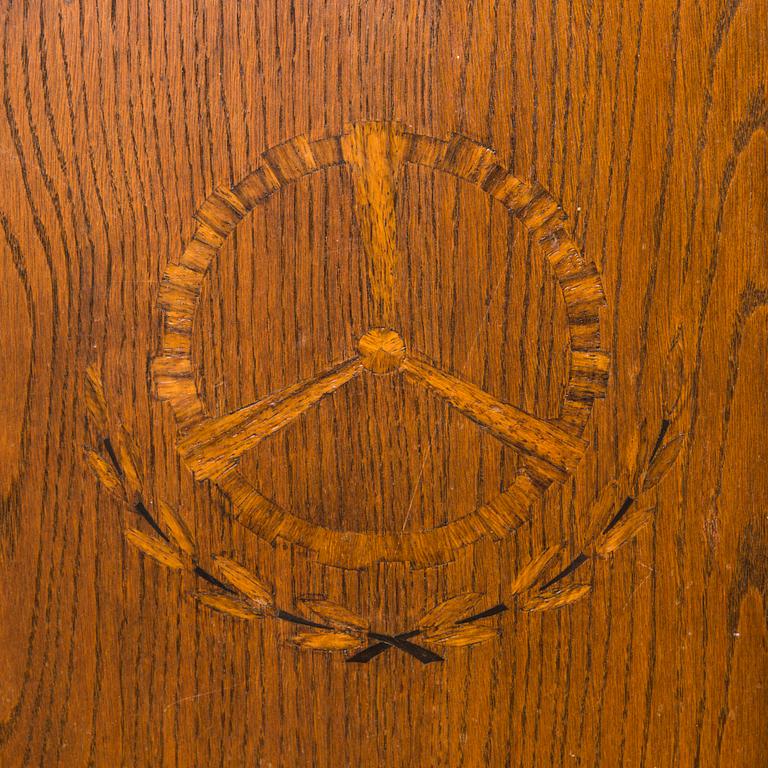 A 1920's oak cabinet.