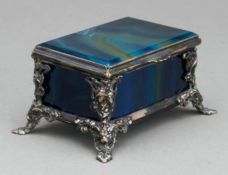 SKRIN, agat och nysilver, omkring 1900.