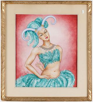 Ingrid von Dardel · INGRID VON DARDEL, gouache, signerad, daterad 1948.