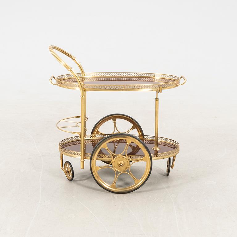 Serving trolley/bar cart, late 20th century.