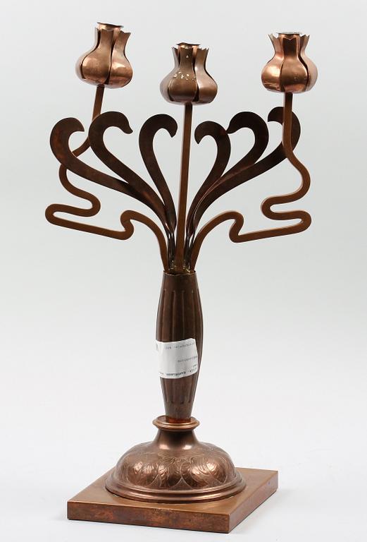KANDELABER, koppar, 1920-tal.