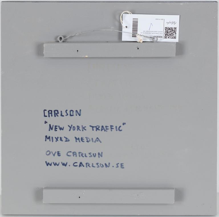 OVE CARLSON, mixed media on board, signed a tergo.