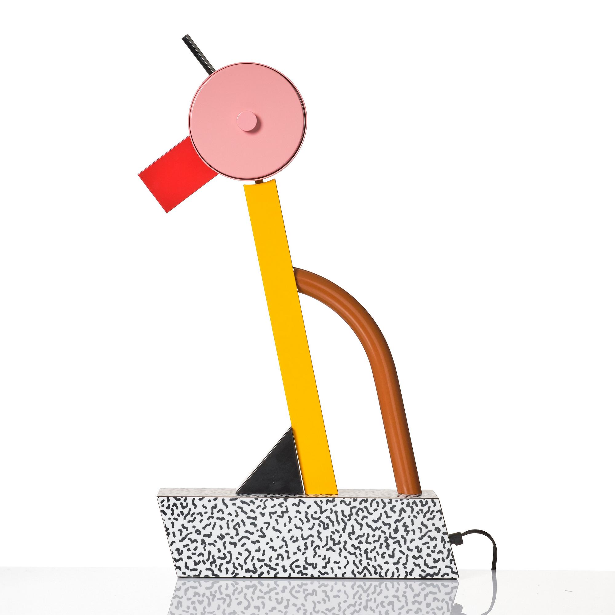 Ettore Sottsass, "Tahiti", bordslampa, Memphis, Milano, efter 1981.