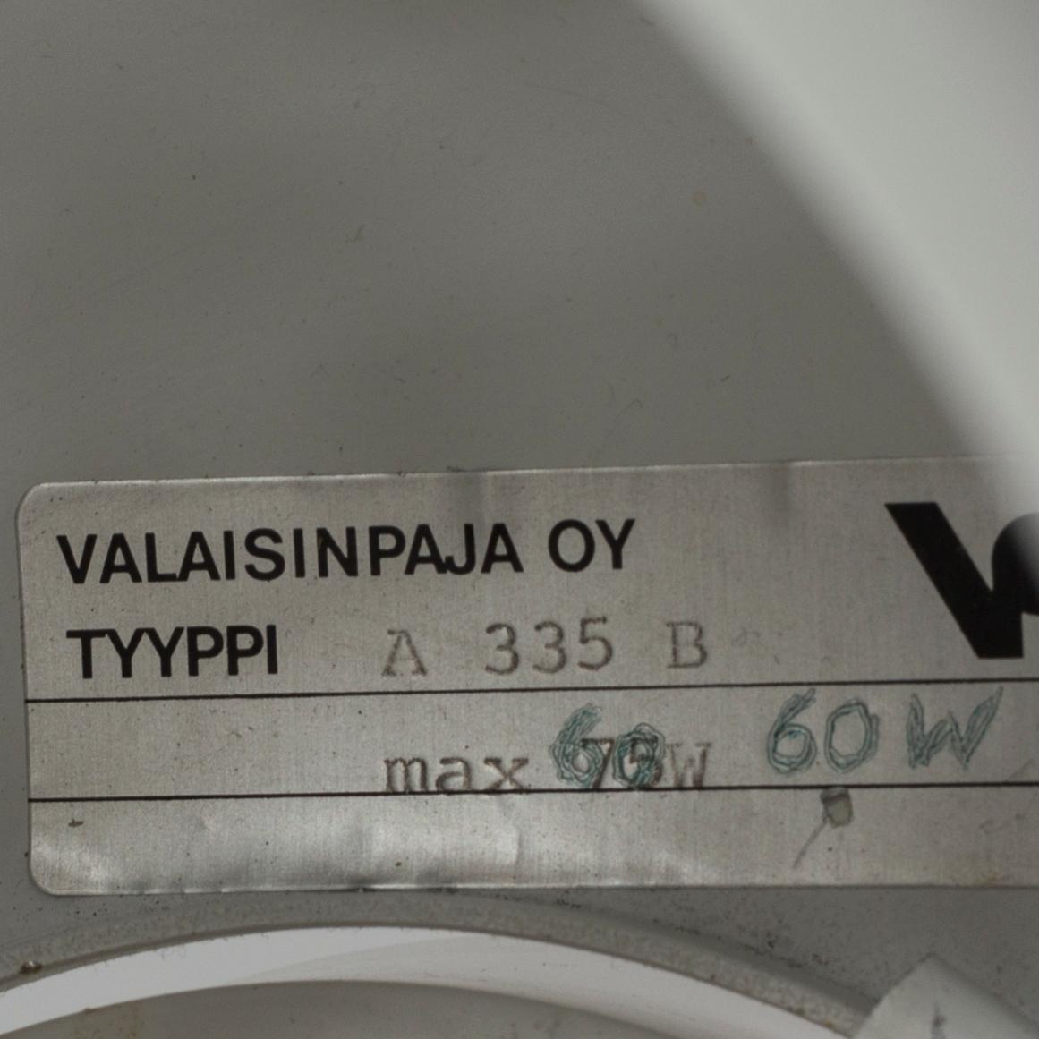 ALVAR AALTO, taklampa, Modell "A335 B", Valaisinpaja, 1970-tal.