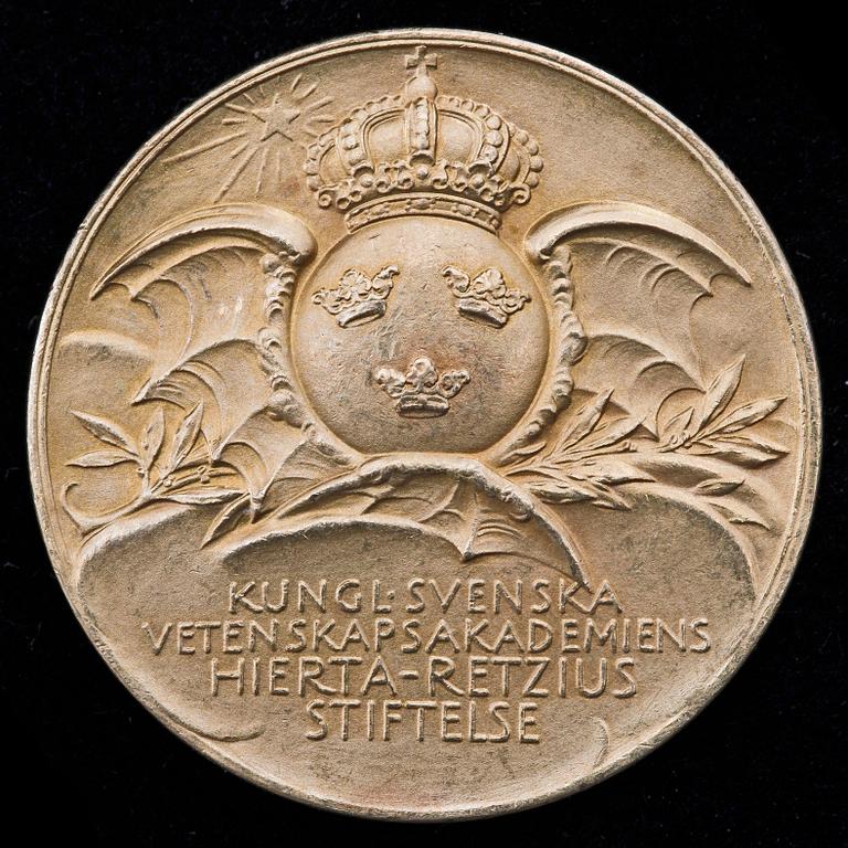 MEDALJ, guld. Vikt: 25 gram.