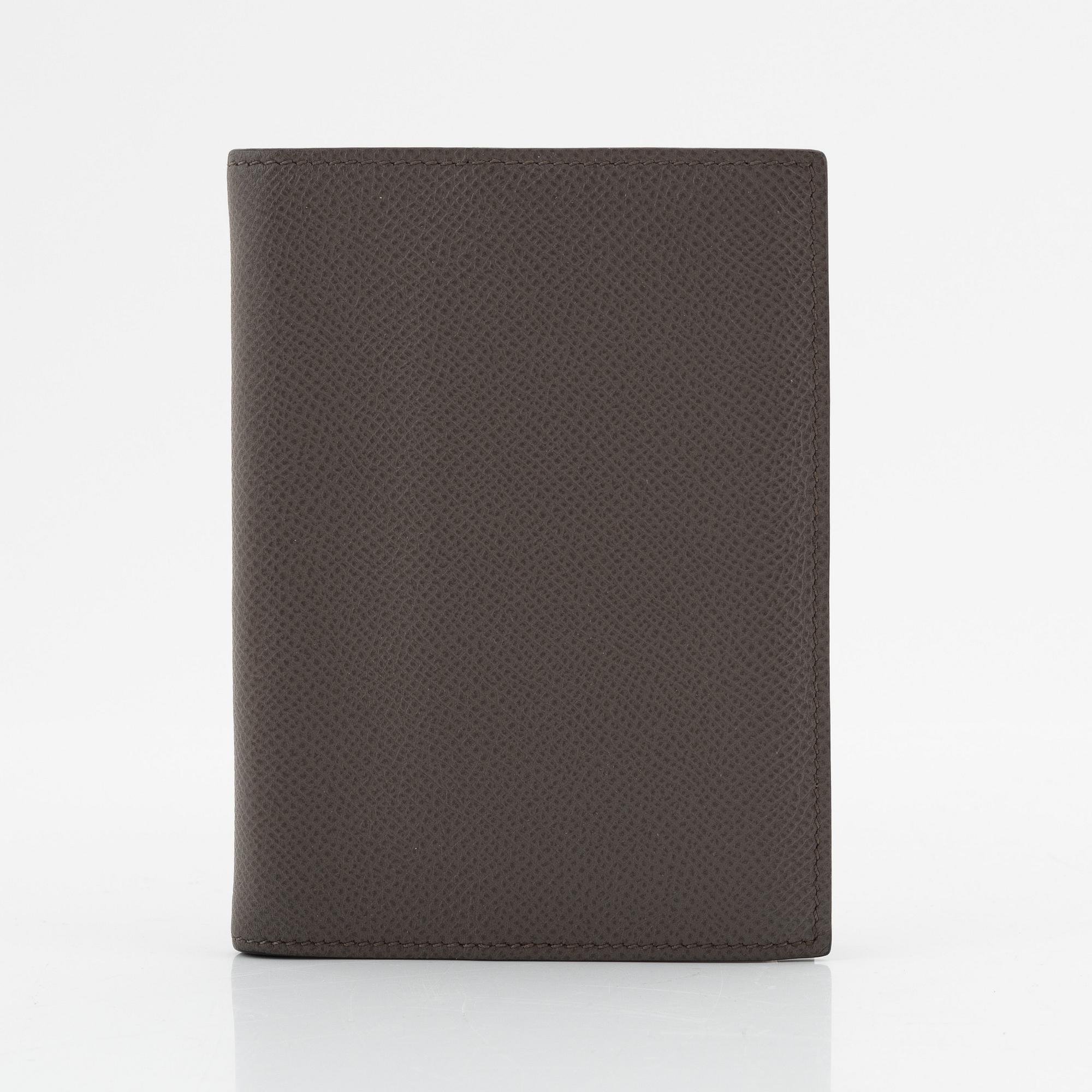 Hermès, notebook with leather case.