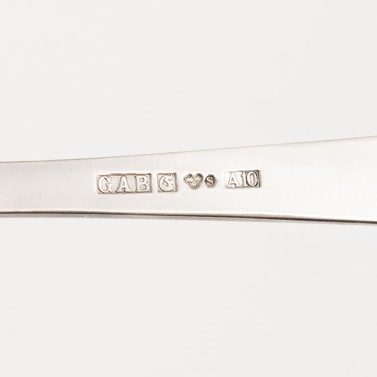 Jacob Ängman, bestickuppsättning, 128 delar, silver, "Rosenholm", GAB, mestadels Eskilstuna 1975.