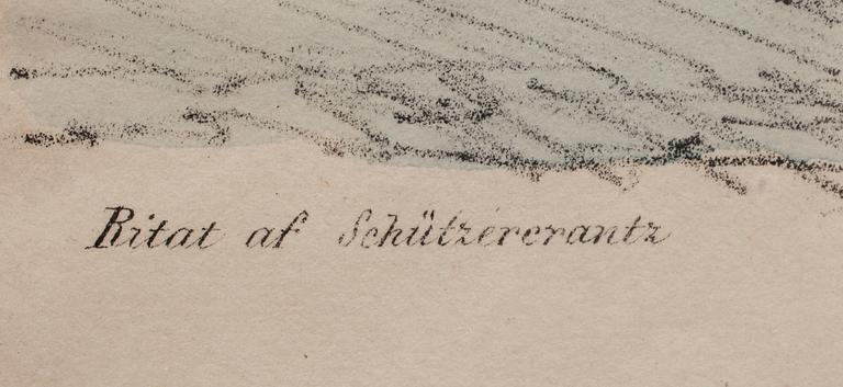 ADOLF ULRIK SCHÜTZERCRANTZ, litografier, handkolorerade, 4 st. 1800-tal.