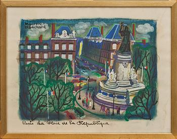 MAURICE BLANCHARD, blandteknik, signerad.
