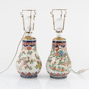 A pair of Japanese vases/table lamps,19th cetnury.