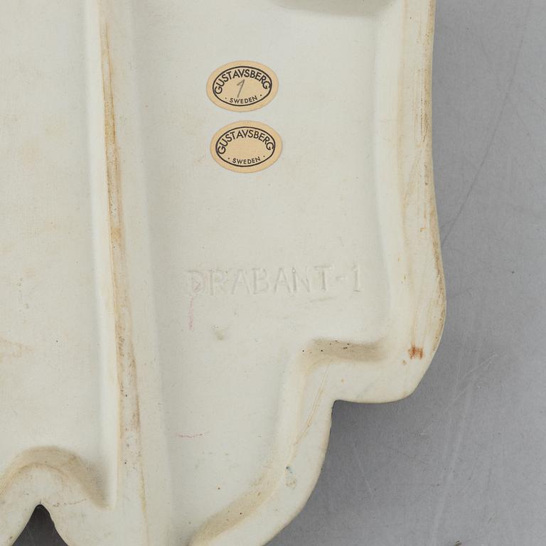 Lisa Larson, väggreliefer, 4 st, stengods, ur serien "Drabant", Gustavsberg.