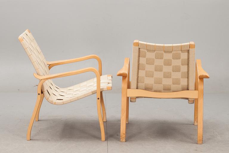 FÅTÖLJ, ett par. "Primo", design Yngve Ekström för Swedese.