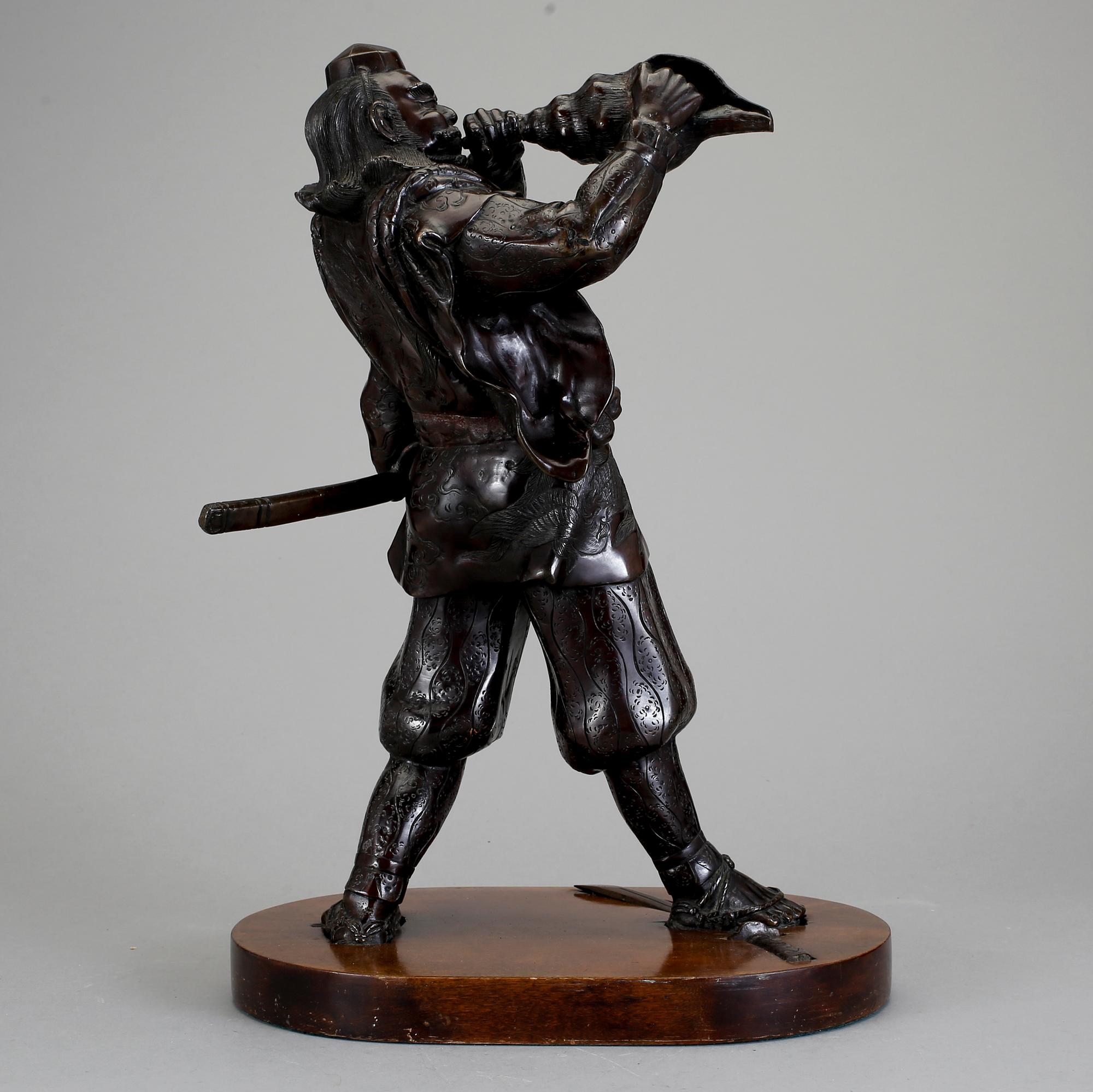 SKULPTUR, brons, Japan, Meiji, omkring 1900.