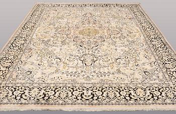 A CARPET, old silk Kashmir, ca 380 x 274 cm.