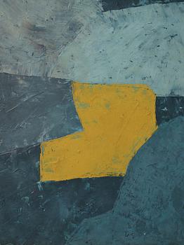 Serge Poliakoff, "Composition taches rouge et jaune".