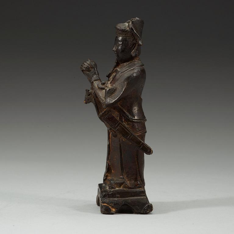 A bronze figure of a daoistic deity, Ming dynasty (1368-1644).