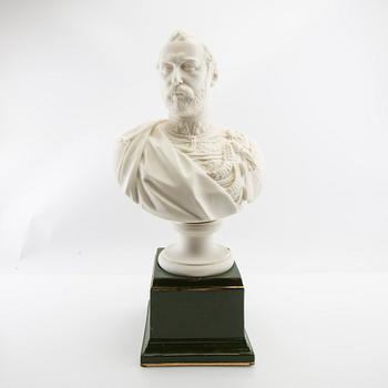 Text: """
: "JP Molin Bust depicting King Charles XV Gustavsberg, first half of the 20th century-.