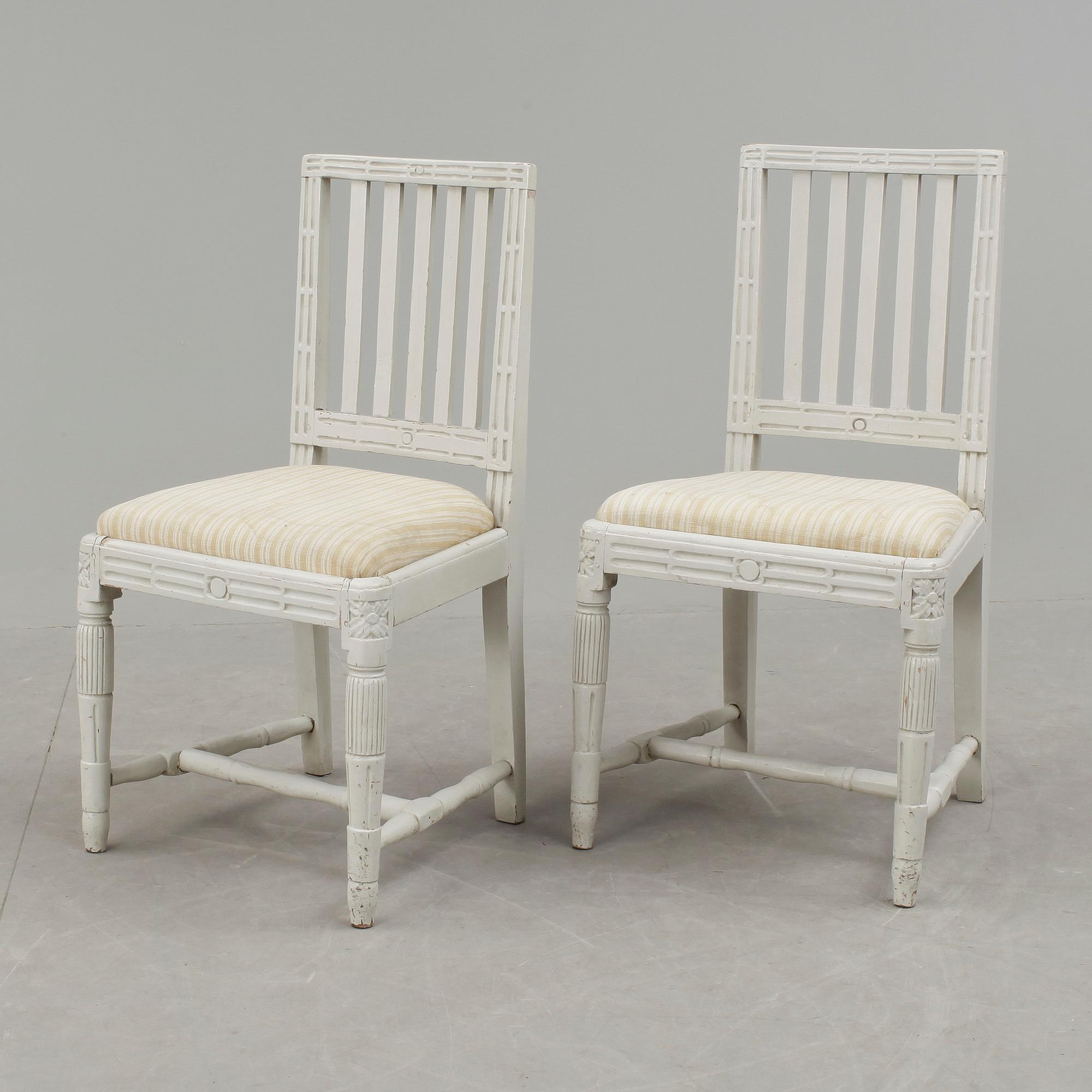 STOLAR, ett par, gustavianska, 17/1800-tal.