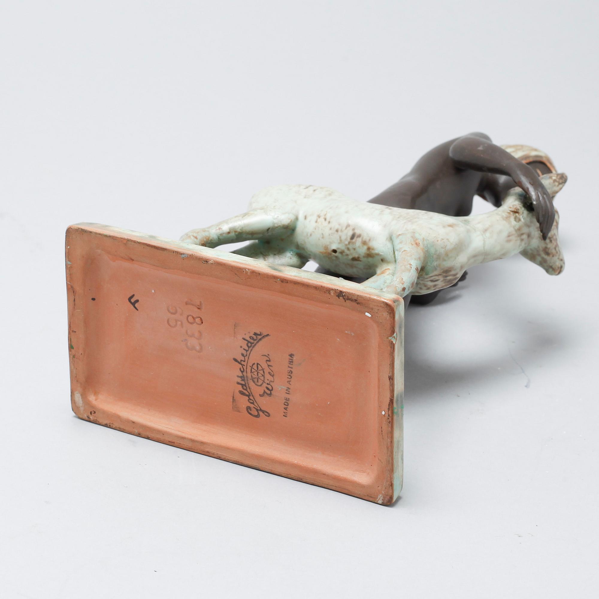 A ceramic figurine by Goldscheider, Wien, from the first half of the 20th century.