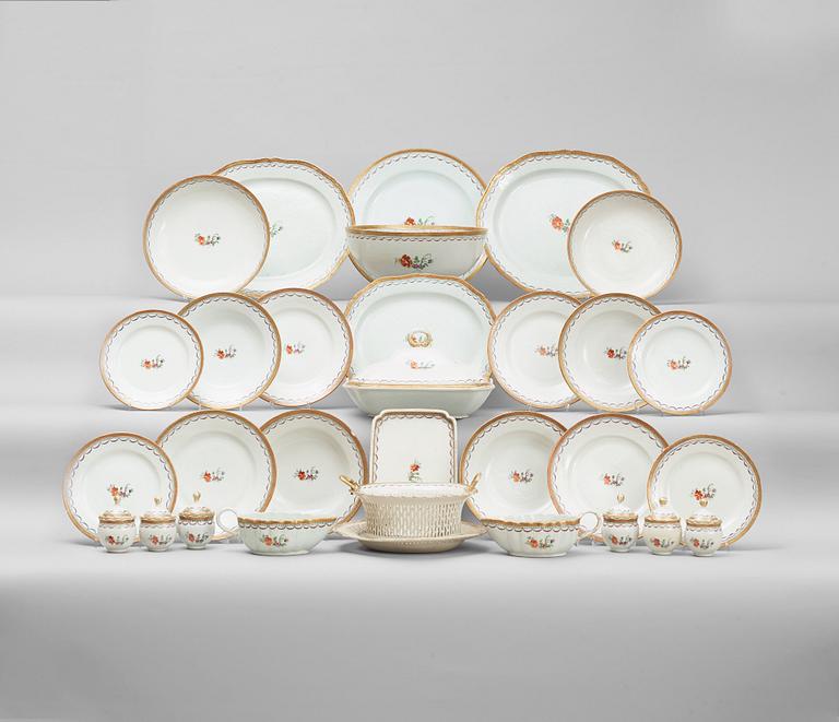 A famille rose dinner service, Qing dynasty, Qianlong (1736-95).