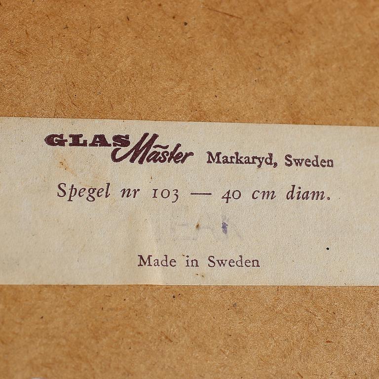 SPEGEL, Glasmäster, Markaryd, 1950-60-tal.