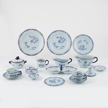 57 pieces of an "East Indies" dinner service, Rörstrand, Sweden, of varying age.