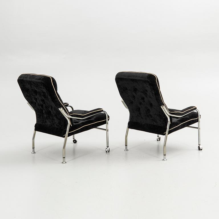 Armchairs, a pair, 1970s.