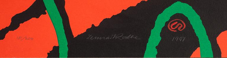 LENNART RODHE, färglitografi, signerad och numrerad 181/200, daterad 1997.