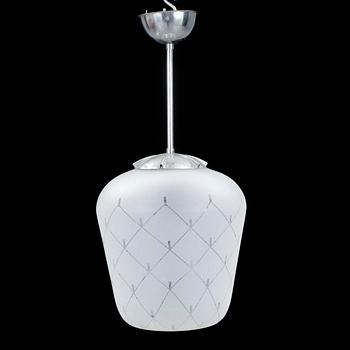 TAKLAMPA, glas, 1900-talets mitt. Höjd ca 51 cm.