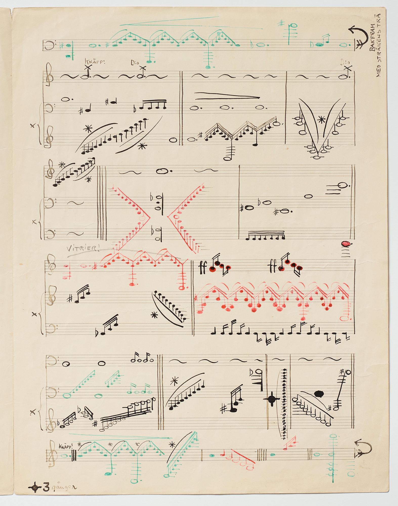Gösta Adrian-Nilsson, Portfolio with three scores,  "Dialog mellan piano och cello", opus 2, "Sång och piano", opus 3.