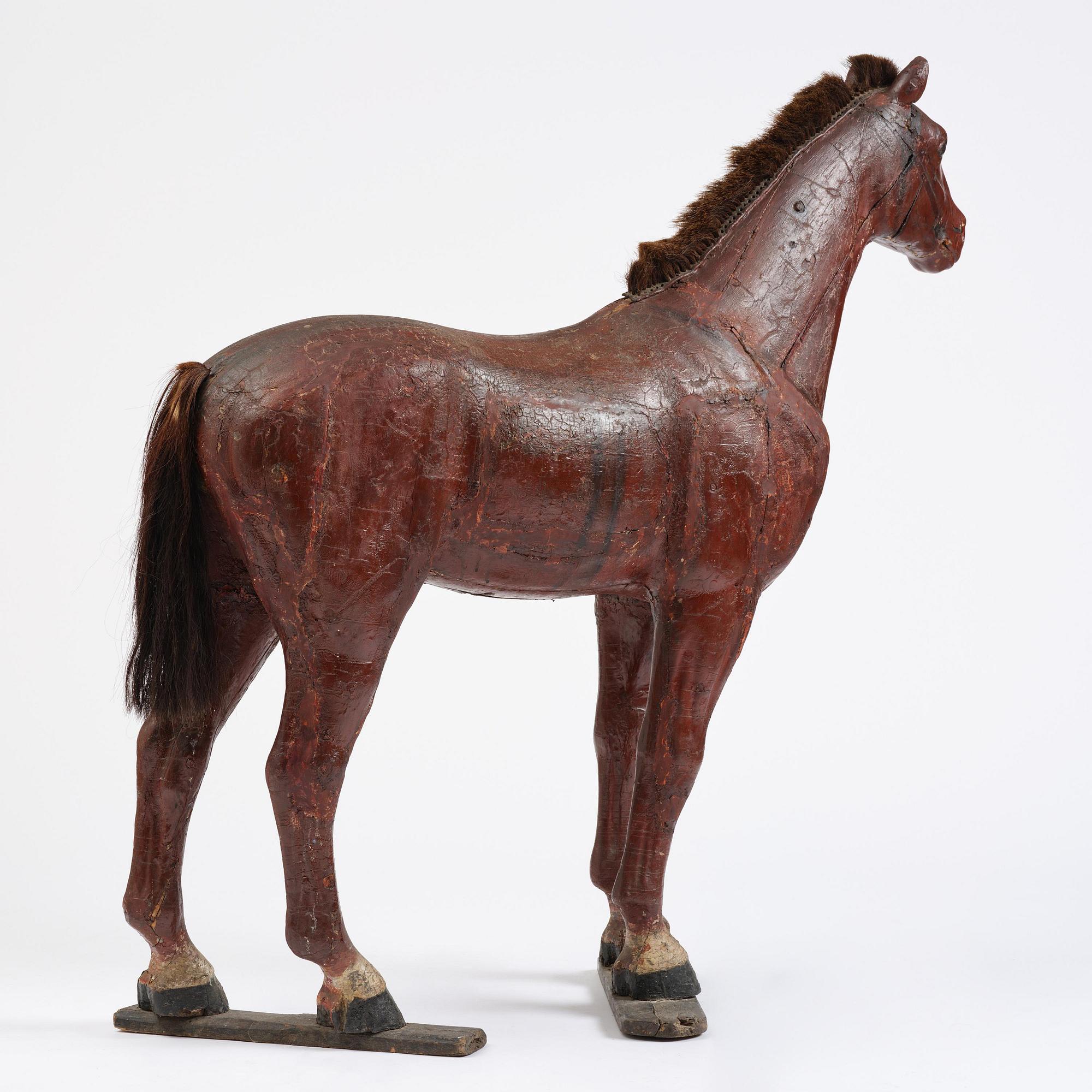 A presumably Russian model of a horse, 19th century.