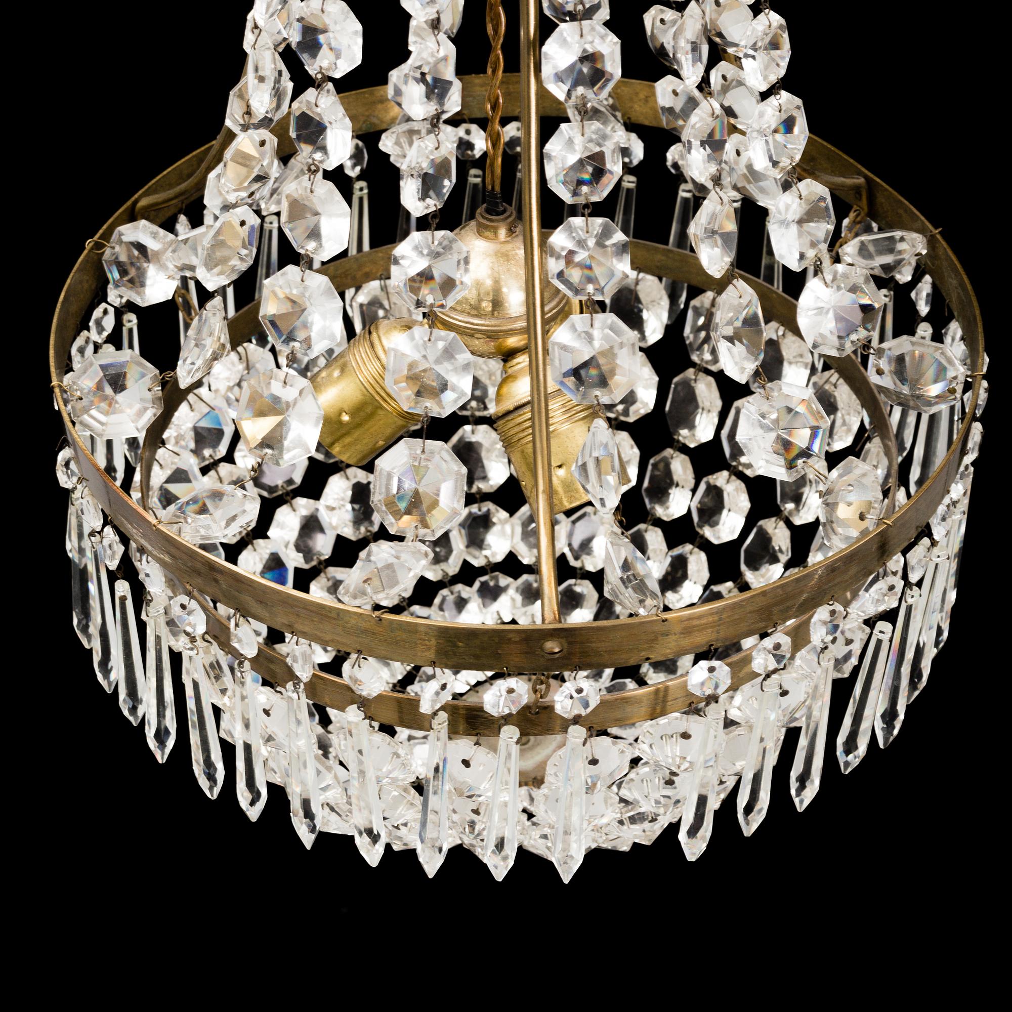 A Gustavian style ceiling lamp, first half of the 20th century.