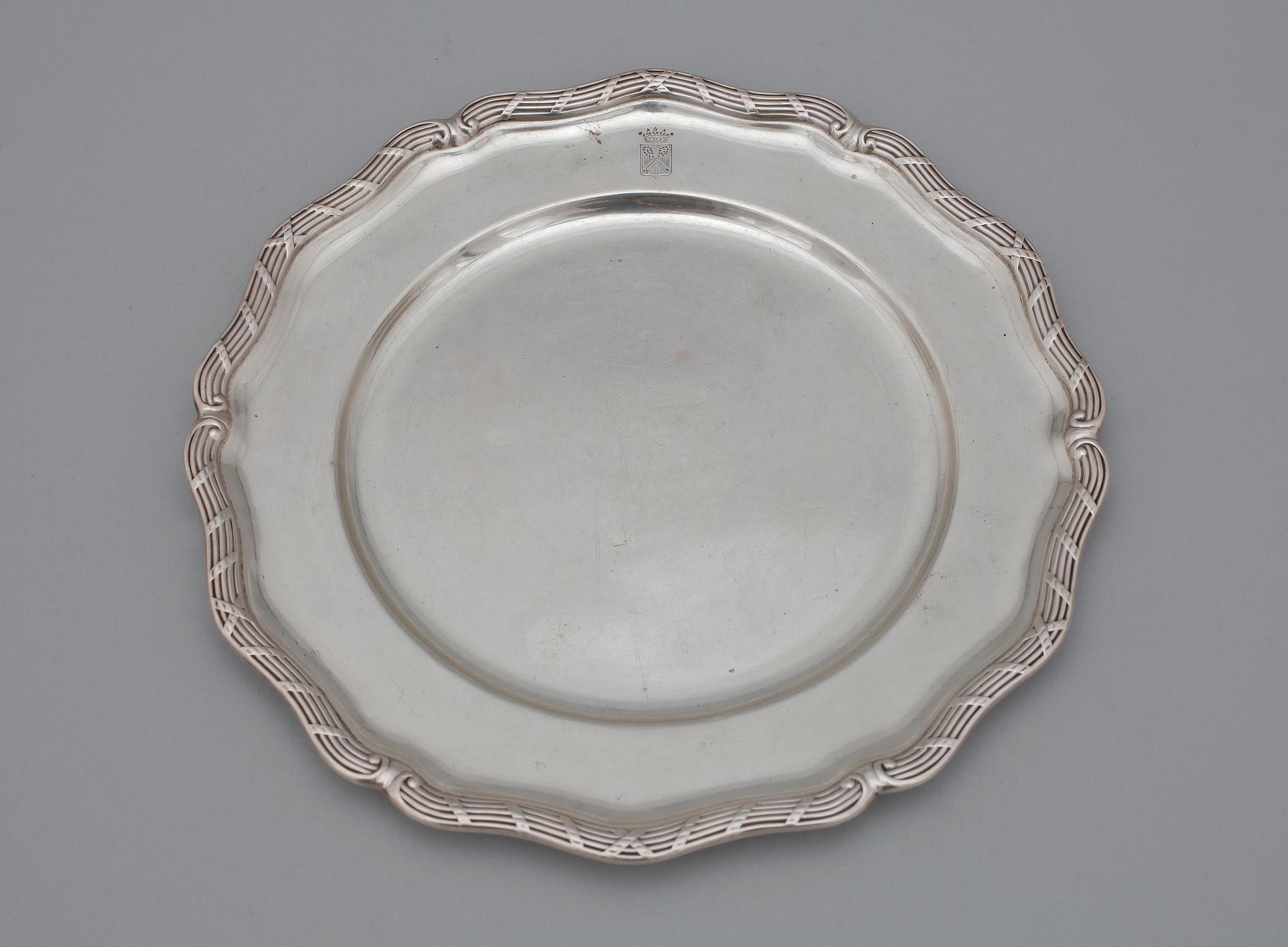 PARTI SILVER, 6 delar. Bla K Andersson, 1800-1900-tal. Ca 1102g.