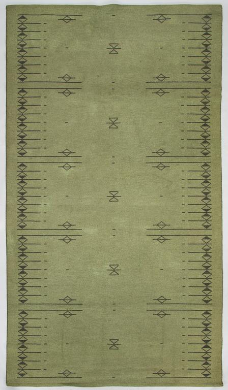 Aappo Härkönen, 1950/1960s  Finnish flat weave carpet for Vaasan Mattokutomo. Circa 320 x 180 cm.