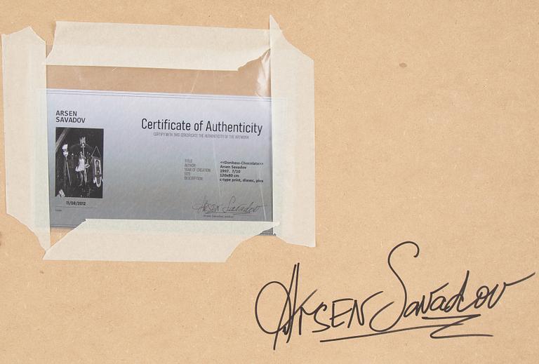 Arsen Savadov, photograph edition 7/10, certificate included.