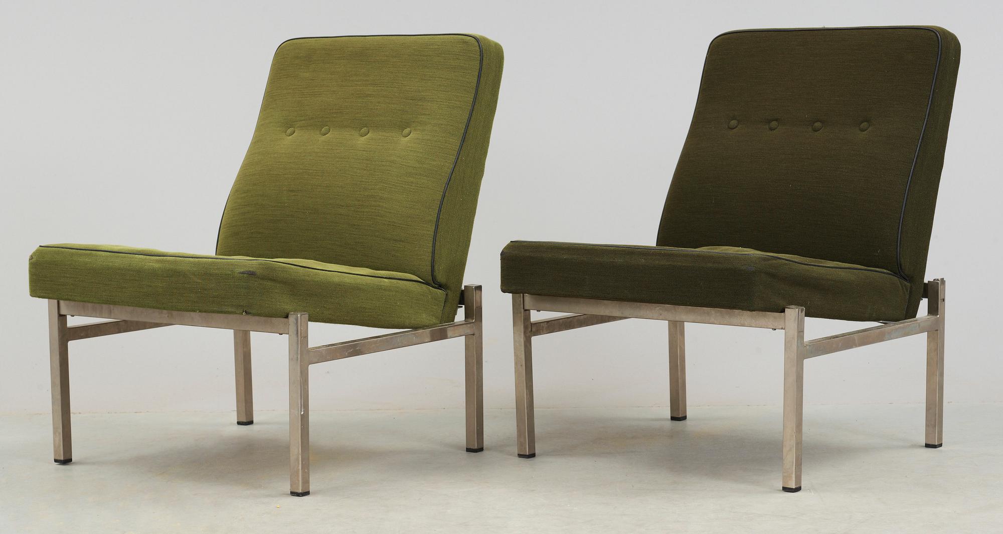 FÅTÖLJER, ett par, 1960-tal.