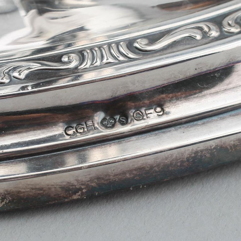 LJUSSTAKAR, 2 par, silver, CG Hallberg, Stockholm 1956 och GAB, Stockholm 1964.