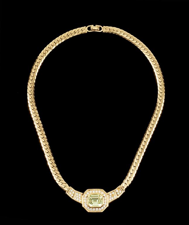 A necklace by Christian Dior.