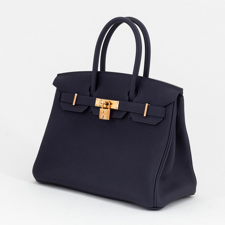 Hermès, a Bleu Nuit Togo leather 'Birkin 30' handbag, 2018.