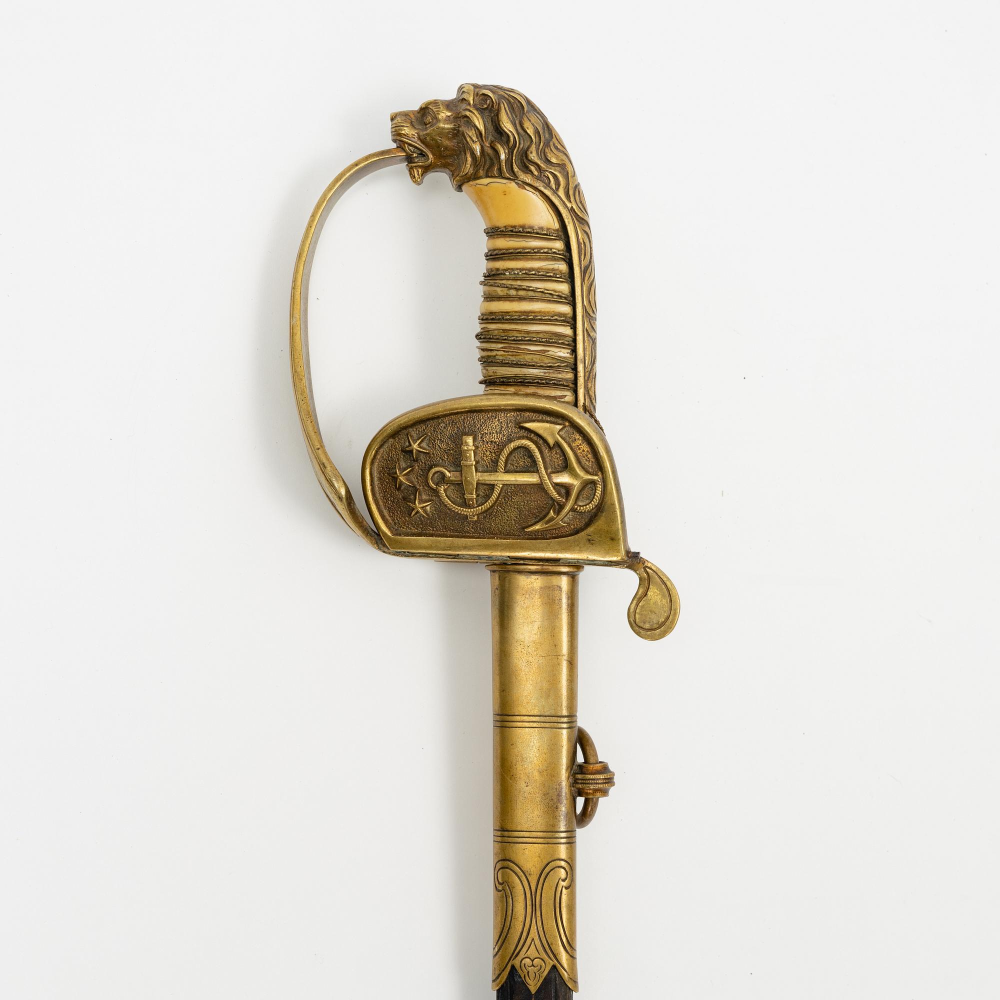 A Turkish Naval officer's sword, by Weyersberg & Kirschbaum, Solingen, from around the year 1900.