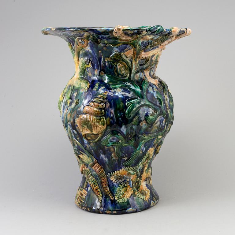 A vase by KATE MALONE, Earthenware, sined and dated, 1986.