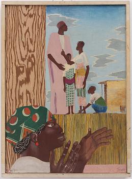 Gunnar Torhamn, Village scene Northern Africa.