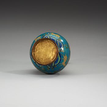 VAS, cloisonné. Qing dynastin, 1800-tal.