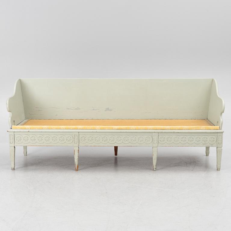 A Gustavian style sofa, 19th century.
