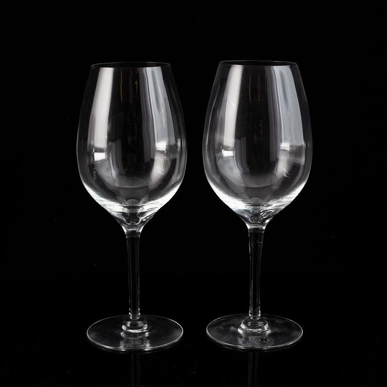 Reijmyre Glasbruk, "Senses", a set of 23 white wine glasses and 24 champagne glasses, design Lina Öhlund.