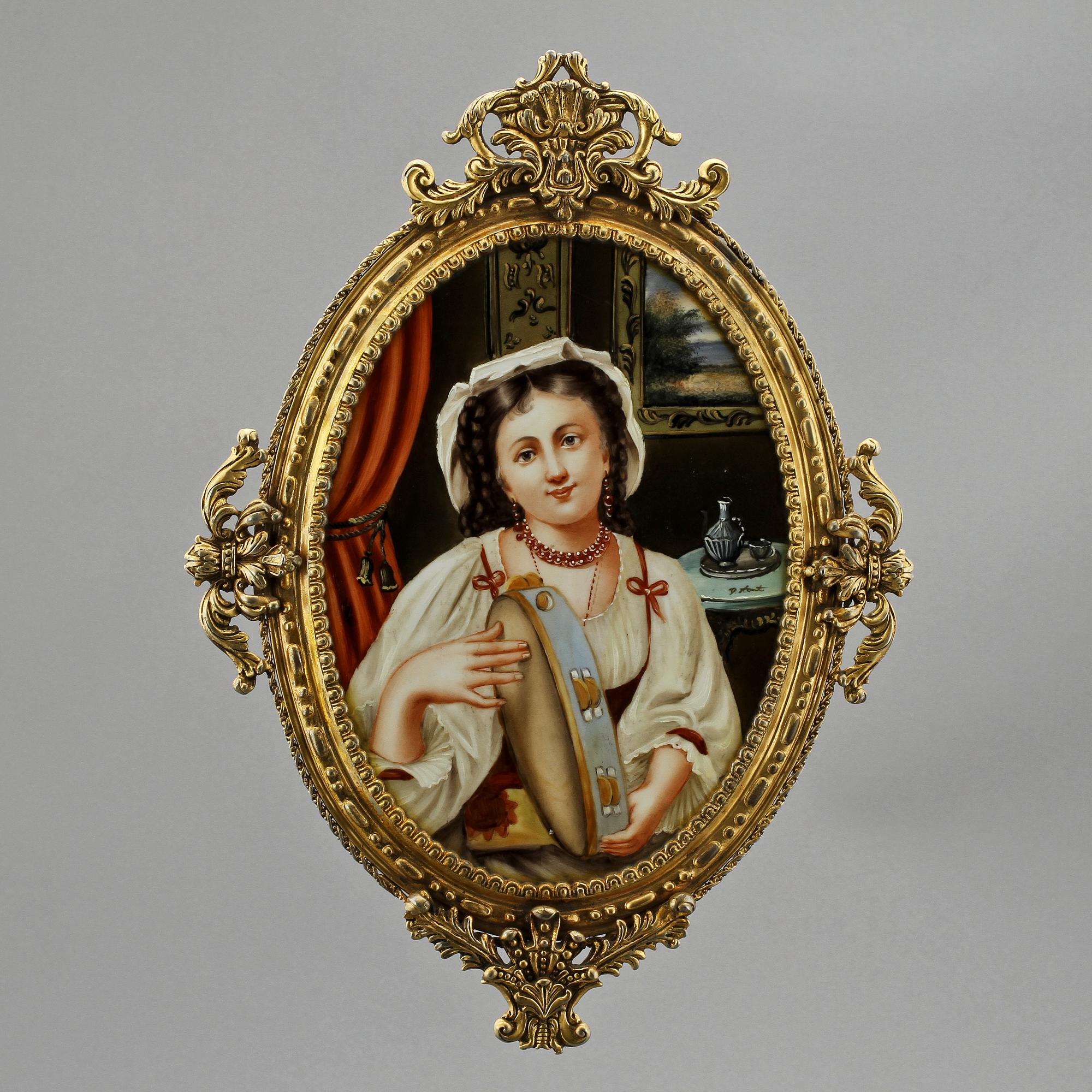 VÄGGPLAKETT, porslin, märkt KPM, 1900/2000-tal.