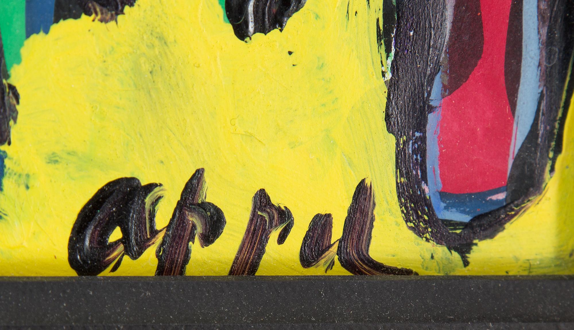 KAREL APPEL, acrylic on paper. Signed Appel.