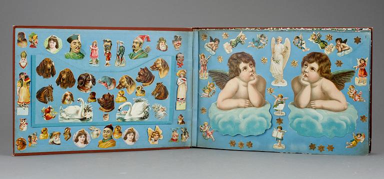 ALBUM MED BOKMÄRKEN, sekelskiftet 18/1900-tal.