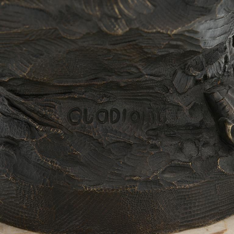 Claude Michel Clodion, after, a bronze sculpture, marked 'Clodion'.