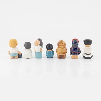 Lisa Larson, figurines, 7 pcs, stoneware, Gustavsberg.